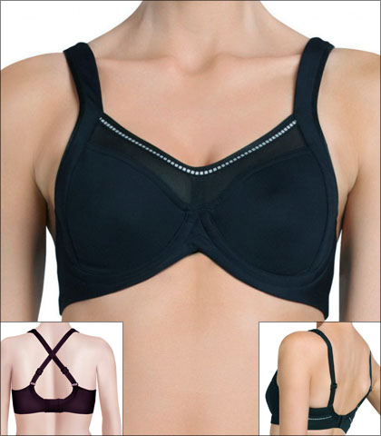 Bendon Sport Extreme Out Bra Underwire Convertible Racerback Style 76-408.BKSV