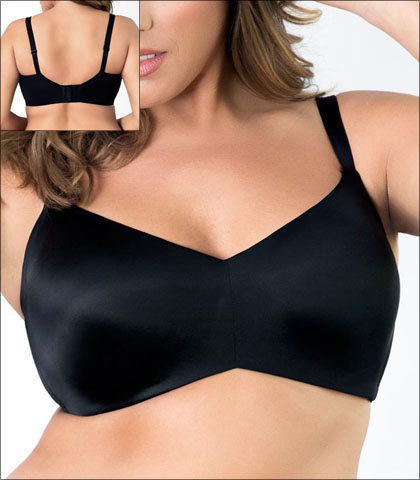 Curvy Couture Flawless Bra Wire Free Soft Cup Molded Style 1157-BLK