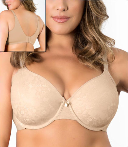 Curvy Couture Flawless Lace Smoother Underwire Bra Style 1172-BND