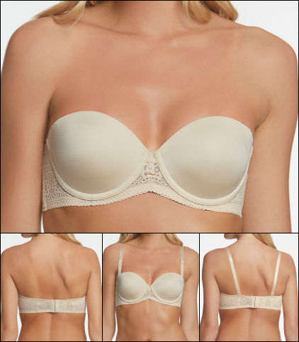 Dominique Everyday Tessa Lace Strapless Convertible Bra Style 7402-NUD