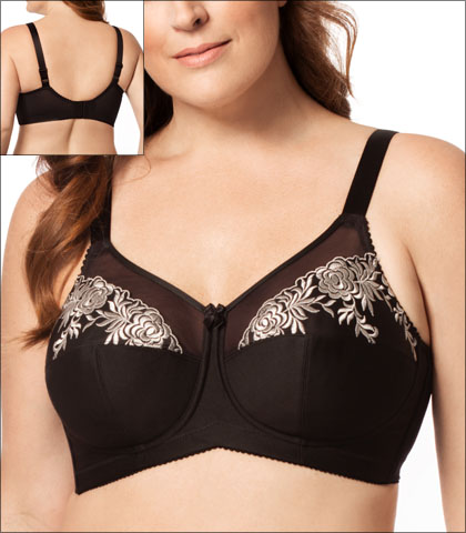 Elila Bra Soft Cup Embroidered Microfiber Style 1301-BS