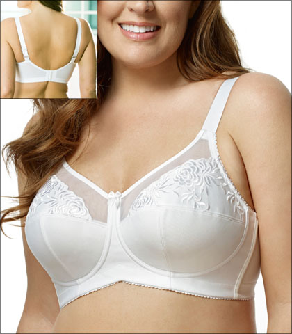 Elila Bra Soft Cup Embroidered Microfiber Style 1301-WH