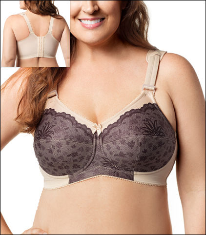 Elila Printed Full Coverage Soft Cup Bra Style 1505-NB