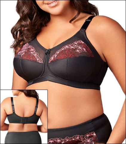 Elila Swiss Embroidery Soft Cup Bra Style 1801-BLK