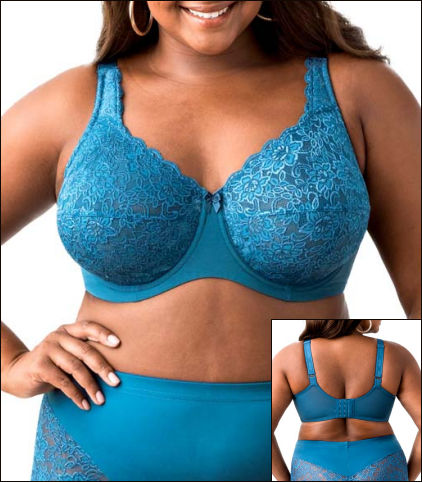 Elila Stretch Lace Full Cup Underwire Bra Style 2311-TL