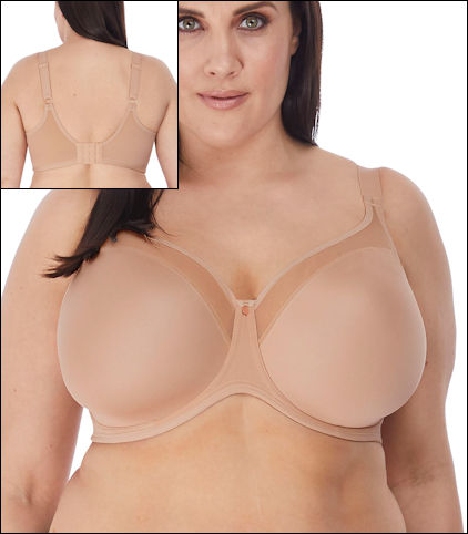 Elomi Smooth Unlined Underwire Molded Bra (4301),34HH,Clove 
