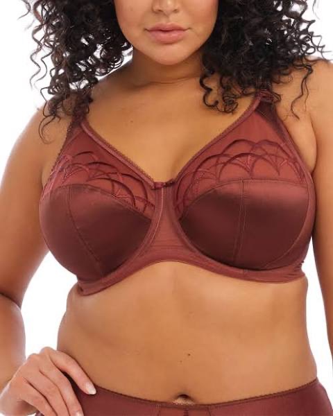 Big cup bra, embroidery, partially sheer cups, D to M-cup