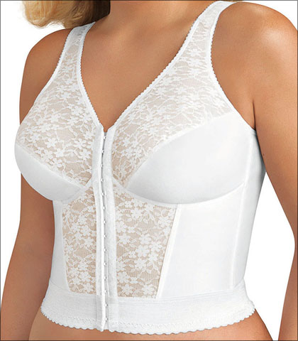 Exquisite Form Fully Bra Soft Cup Front Closure Longline Powernet Style 7565