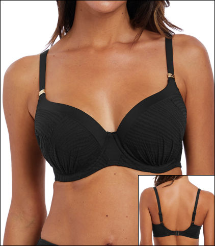 Fantasie Ottawa Underwire Molded Gathered Bikini Top Style FS6353-BLK