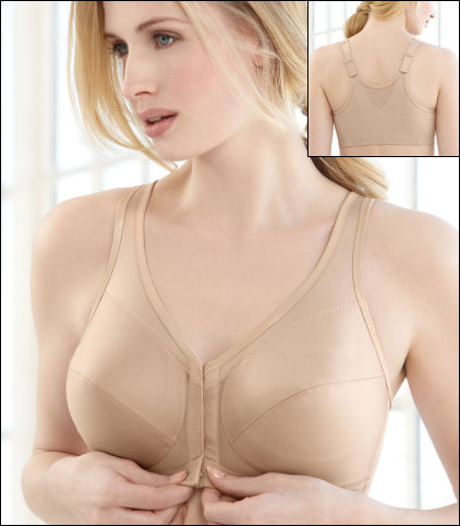 MagicLift Front-Closure Posture Back Bra Cafe Band, 58