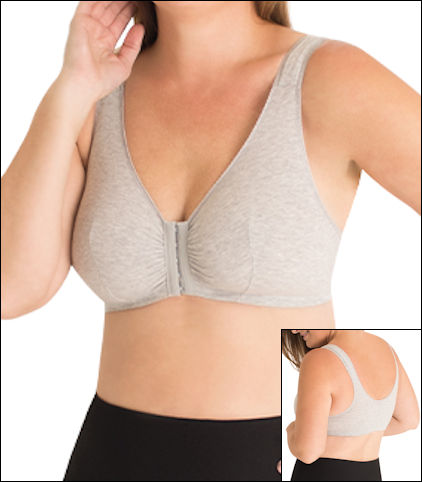 Leading Lady Meryl Wire Free Cotton Front Closure Leisure Bra Style 110-HGY