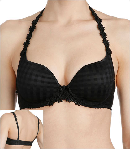 Marie Jo Avero Bra Underwire Contour Halter Convertible Seamless Padded Embroidered Style 0100416