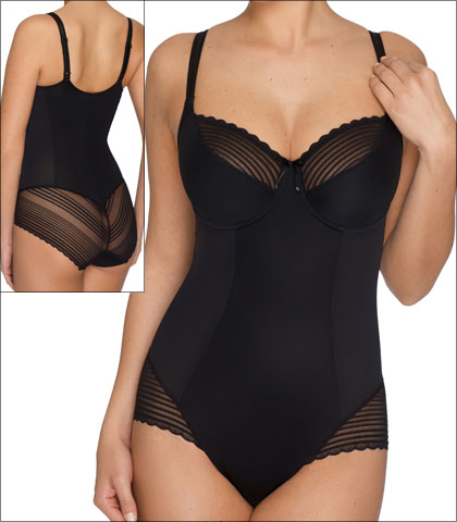 Prima Donna Twist Tresor Shapewear Body Underwire Smoother Embroidered  Style 0441160-BLK