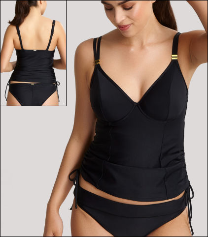 Sunsets Black Halter Tankini Top D-DD Cups & Reviews