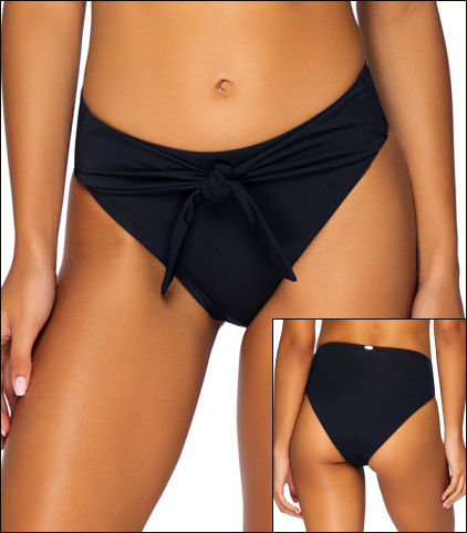 Sunsets Swimwear Black Tessa Tie High Rise Bottom Style 21-BLCK-29B