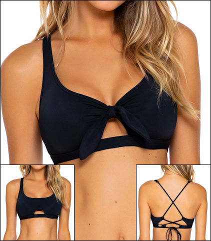 Sunsets Swimwear Black Brandi Bralette Bikini Top Style 21-BLCK-68T